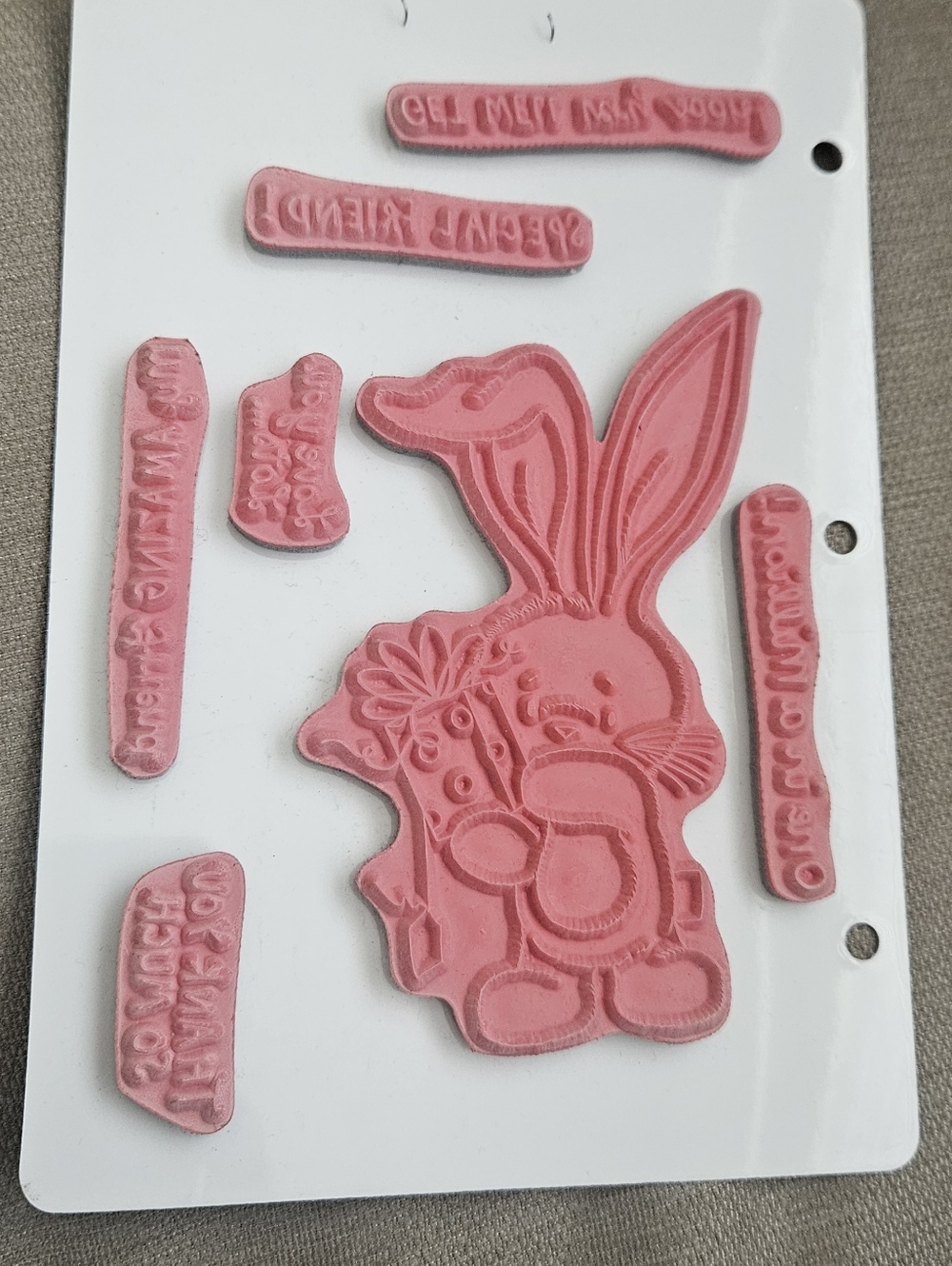 Bebunni 'Special Friend' Bunny Rubber Stamp Set
